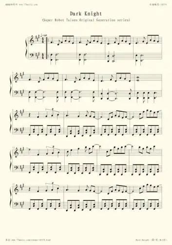 《dark knight,钢琴谱》动漫影视《弹吧》原蛐蛐钢琴网|极客智能钢琴