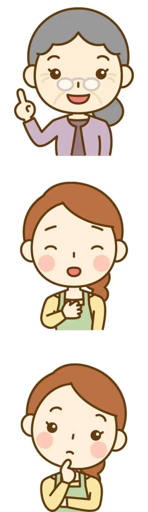 卡通可爱扁平化人物表情图宣传设计矢量素材