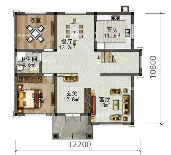 农村12米x10米自建房设计图,新中式二层别墅 - 盖房知识 - 盖房圈