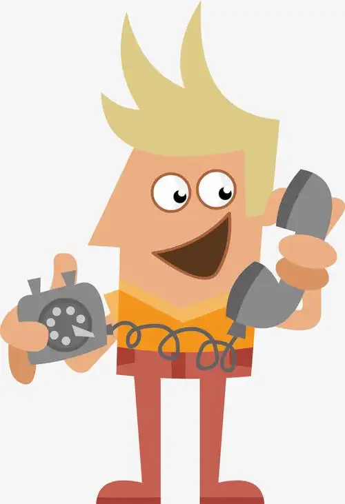 关键词 : 卡通人物,小男孩,打电话