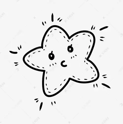 线描装饰星星png免抠图