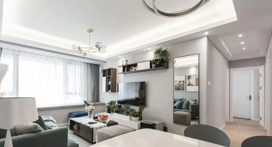 无锡九龙仓.碧玺现代风格115平米装修效果图案例