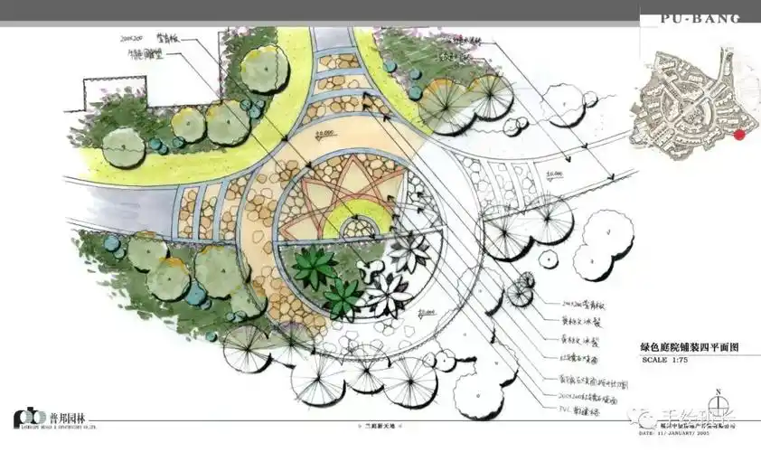 公共样式园路铺装100样式快题扩初图必备
