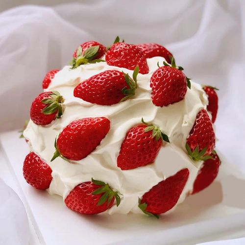 2022新年草莓蛋糕网红生日蛋糕抖音创意定制北京广州全国同城配 c款