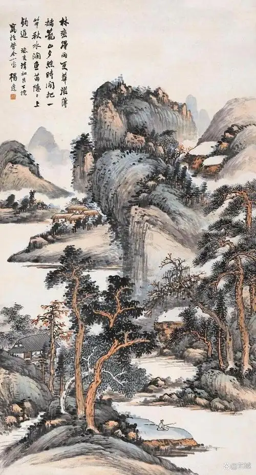 海上画派杨逸山水画赏析