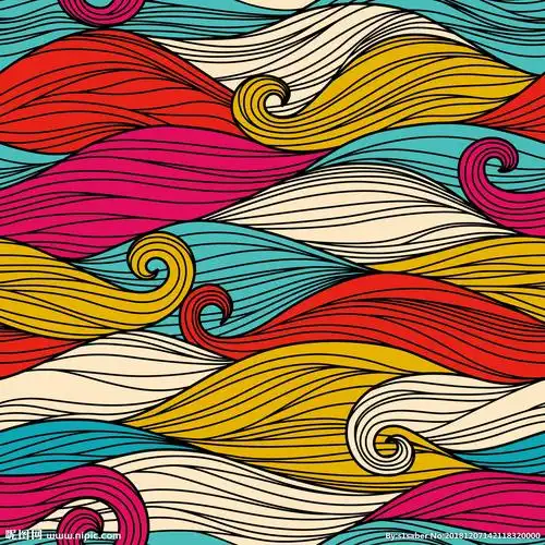 矢量线条无缝背景图片