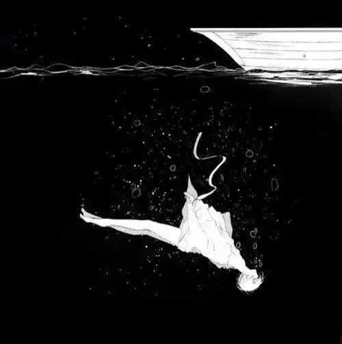 黑白线条系动漫头像壁纸绝望