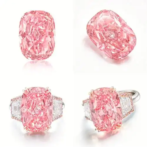 1115ct枕形鲜彩粉钻以453亿港币成交