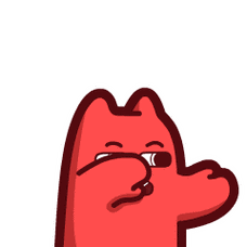 【魔鬼猫表情-问号】#半身 动态 疑惑 迷惑 黑人问号 摊手 ip 魔性