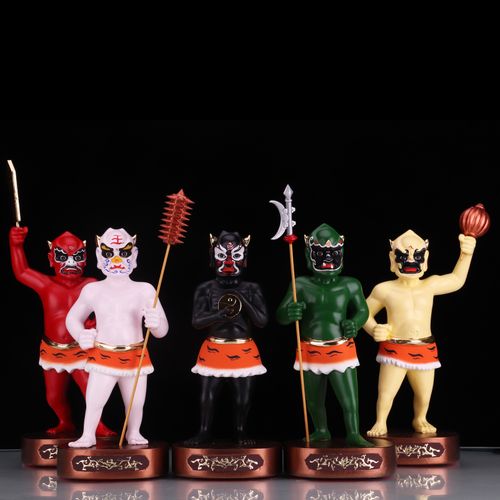 五鬼神像运财摆件生财偏财横财彩绘道教招财摆件