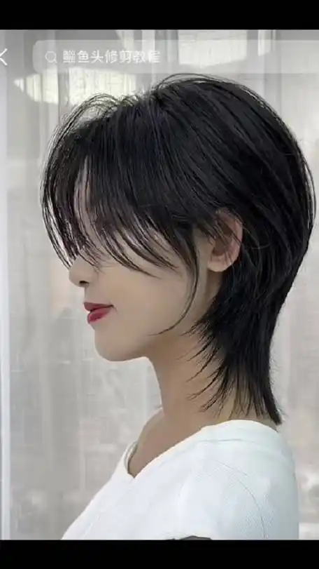 锱鱼头发型修剪教程,男女通用的发型太好看了