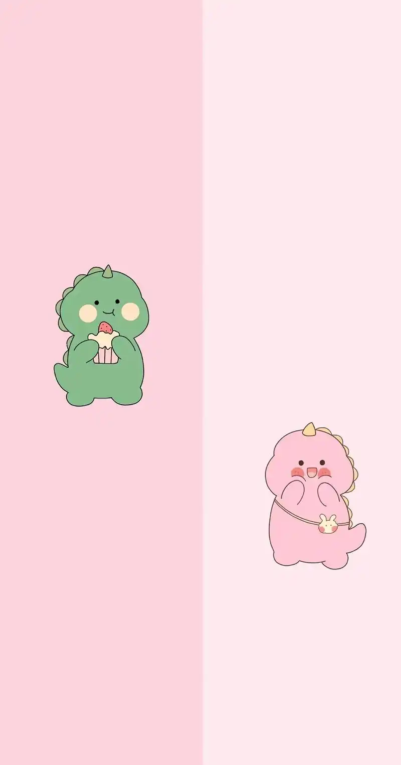 聊天背景图(6),清新可爱卡通左右分区式