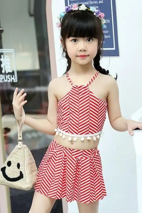 儿童游泳衣女童女孩泳装宝宝分体小中大童婴儿可爱女童比基尼套装