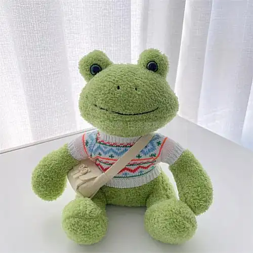 网红绿色可爱小青蛙毛绒玩具女生陪睡觉玩偶儿童安抚孤寡公仔礼物