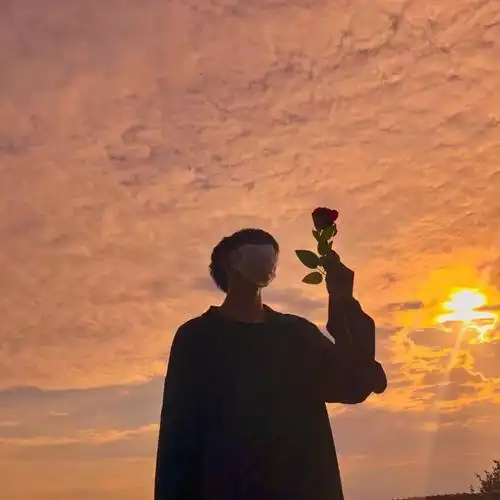 捧花男头—落日余晖