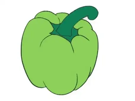 青椒简笔画的画法步骤图解教程及图片大全,简笔画图片