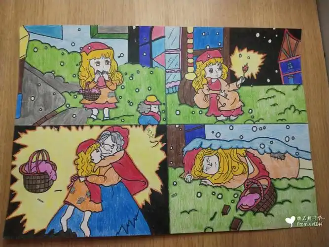 卖火柴的小女孩故事绘画