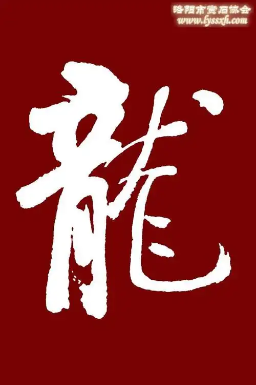 当代书法家启功草书《龙》字