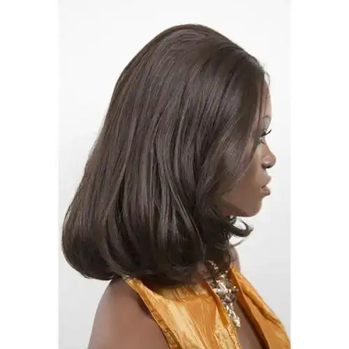 jrx 头发深棕色黑发中人发蕾丝前热友好波浪直发假发为黑人女性