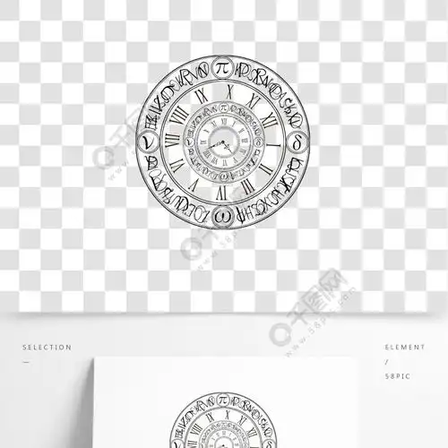时钟魔法阵可商用元素