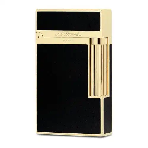 s.t. dupont (都彭)ligne 2黑色中国漆镀金打火机
