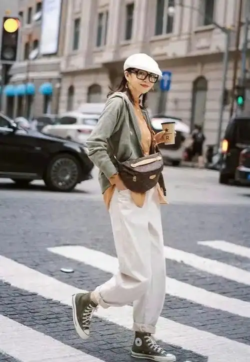 第二,三木博主的豆腐裤穿搭示范