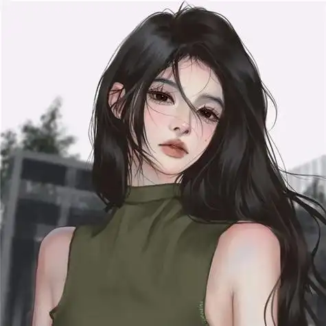 高清头像油漆色彩女生图片,高清头像女生手绘!