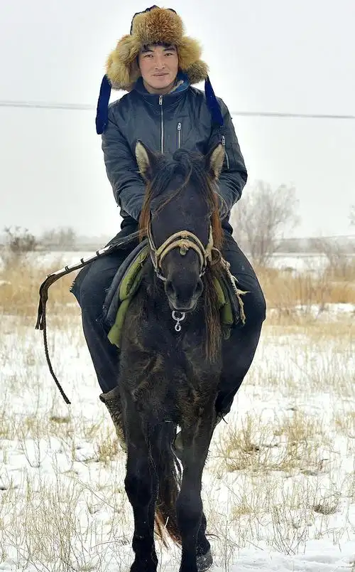 哈萨克人与马