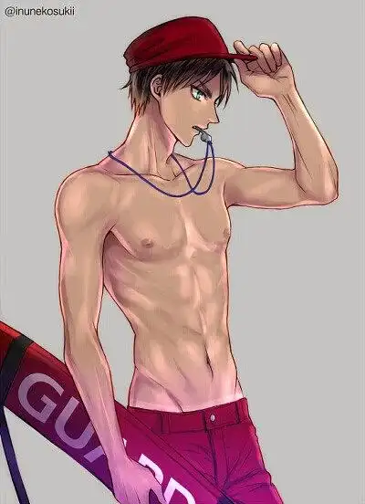 腹肌美男动漫厚涂