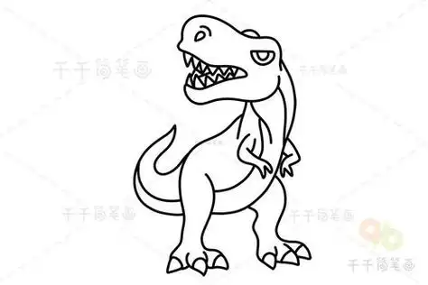 怎么画霸王龙霸气又简单