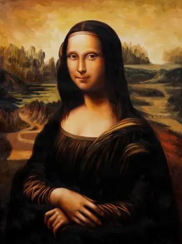 蒙娜丽莎数字油画图片