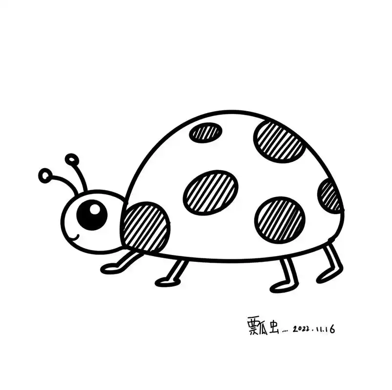 简笔画瓢虫