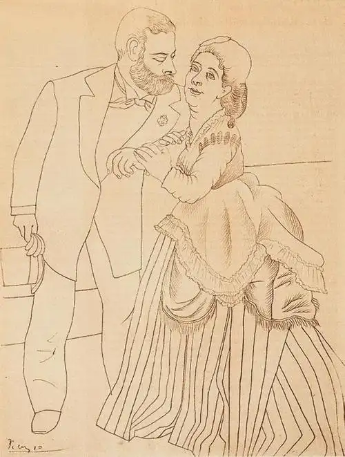 艺术大师毕加索线条绘画作品