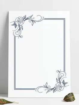 中式欧式牡丹花边框证书邀请函花边背景