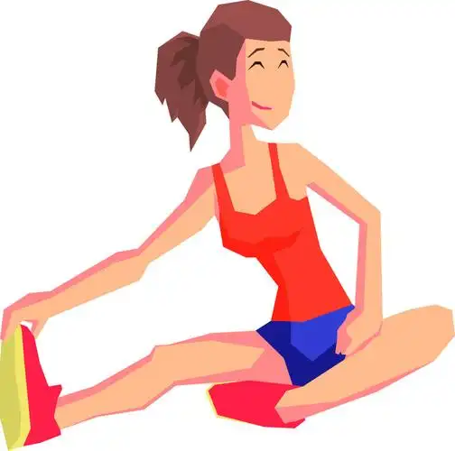 女孩运动健身的人卡通矢量素材文件