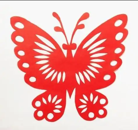 轴对称图形蝴蝶剪纸图片大全 手工剪纸图片大全简单-普车都