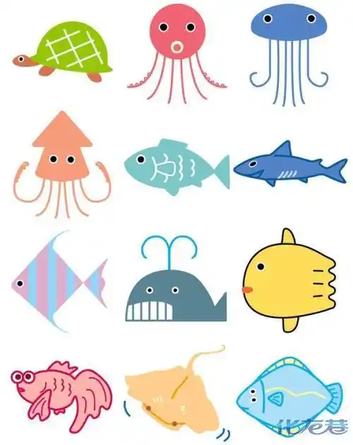 卡通鱼简笔画 卡通鱼简笔画可爱