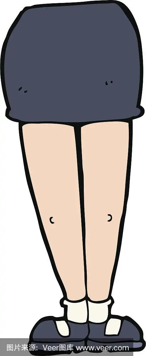 卡通女性腿