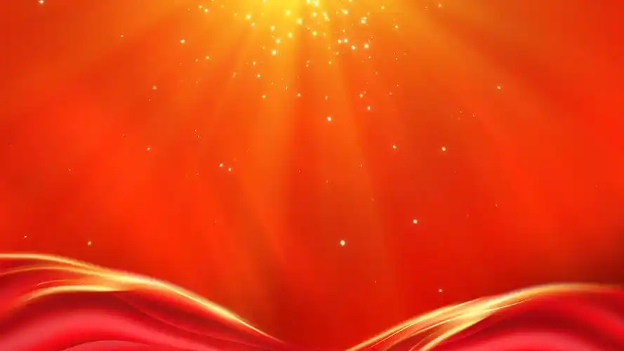 红色中国风喜庆飘带光效背景视频红色背景[mp4 gif]