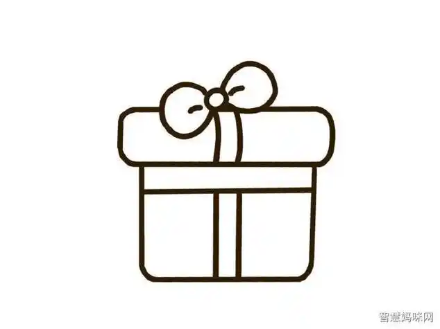 成堆的礼物盒简笔画