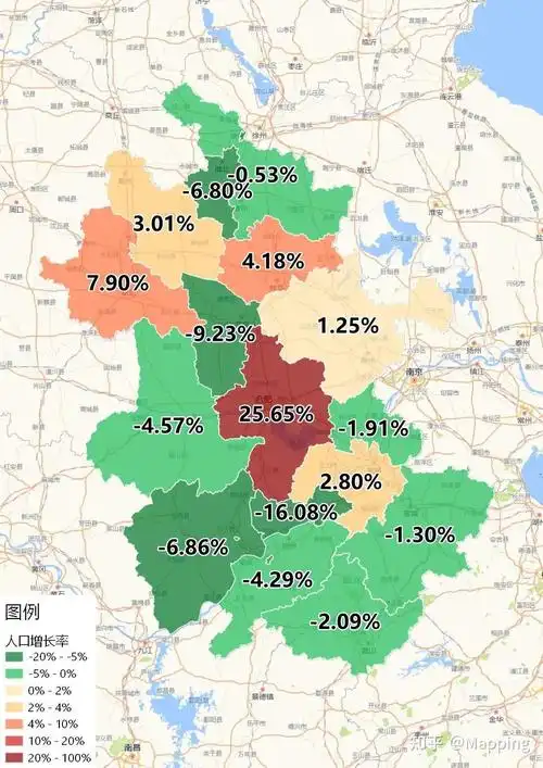 中国各直辖市,省,自治区人口增减地图 - 联办财经研究院