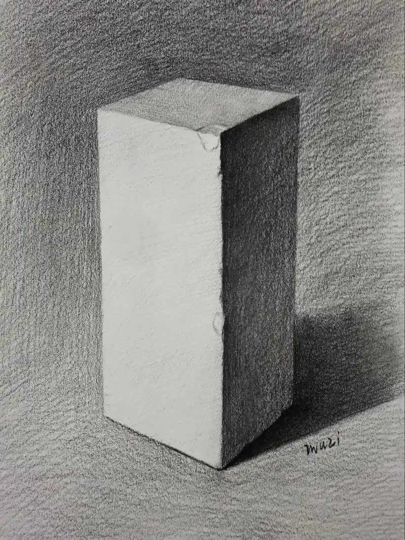 素描长方体全步骤视频 长方体的画法与正方体近似,学会观察对象,对画