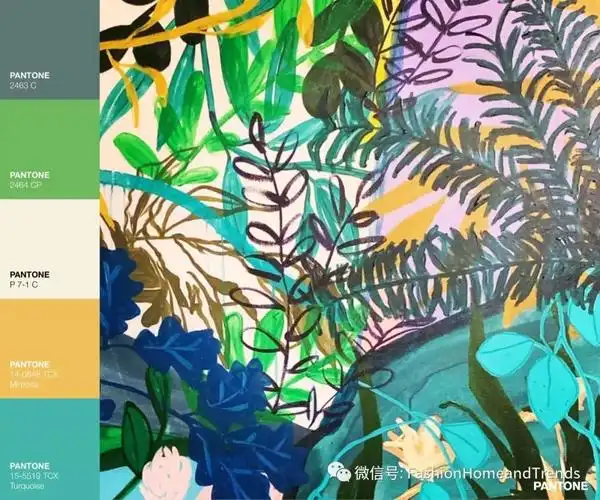 艺术家katemayes的蓝绿色配色宝典fashion色彩