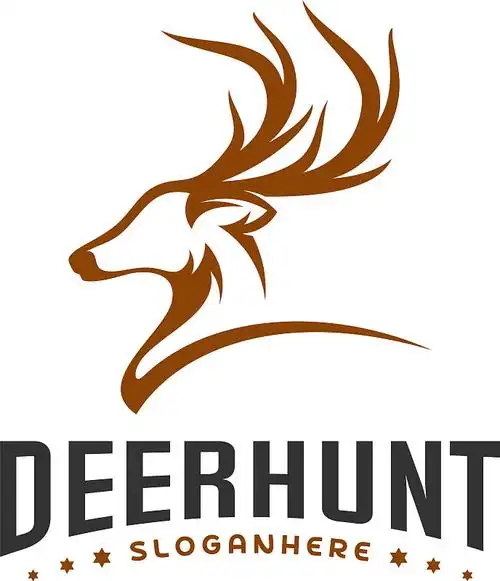 鹿标志模板
