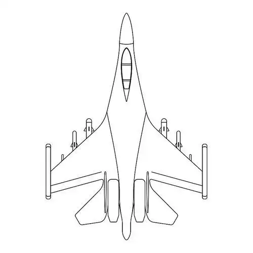 军用飞机简笔画