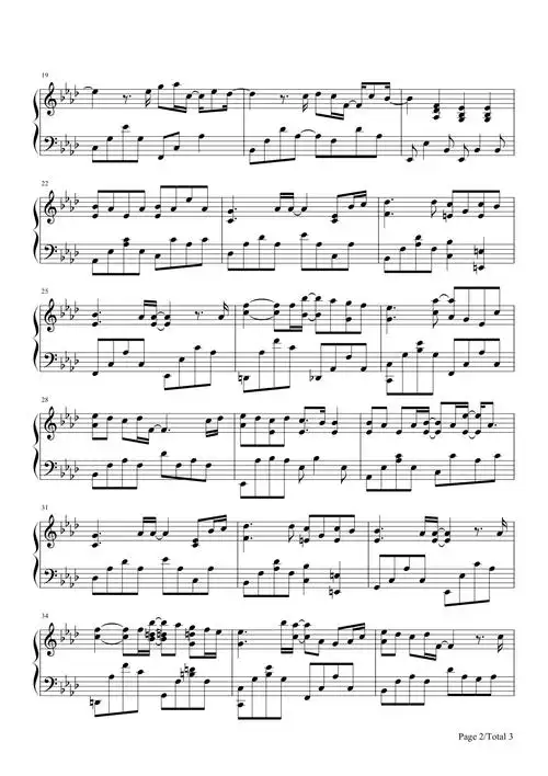 等你下课 周杰伦 钢琴谱 五线谱