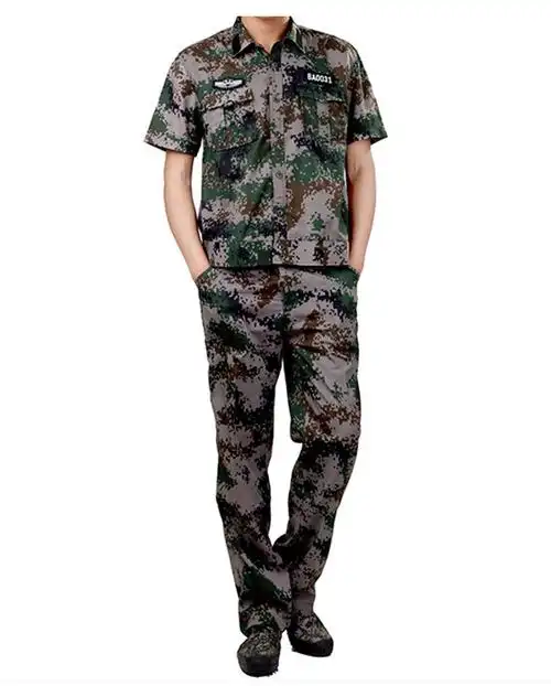 夏迷彩短袖套装 数码丛林短袖军迷迷彩军训服套装户外 厂家批发