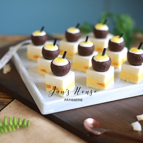 简屋安佳法式西点切块蛋糕夏日椰芒高端茶歇宝宝宴自助餐顺丰全国