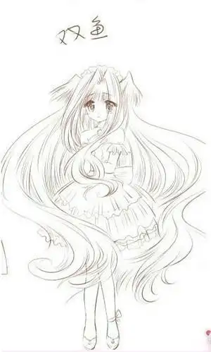 小公主怎么画简笔画古装女孩简笔画步骤12星座古风少女简笔画步骤十二