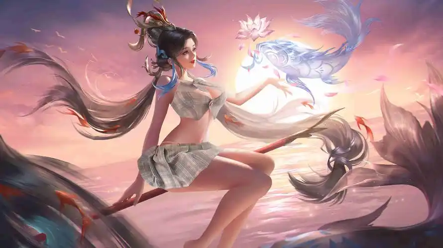 「无水印」王者荣耀大乔-白鹤梁去掉所有服装(去掉所有服装女生英雄)